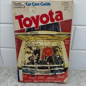 Vintage Popular Mechanics Toyota Car Care Guide Celica Corolia Corona Tercel